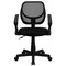 Emma and Oliver Mid-Back Mesh Swivel Task Office Chair with Curved Square Back and Arms